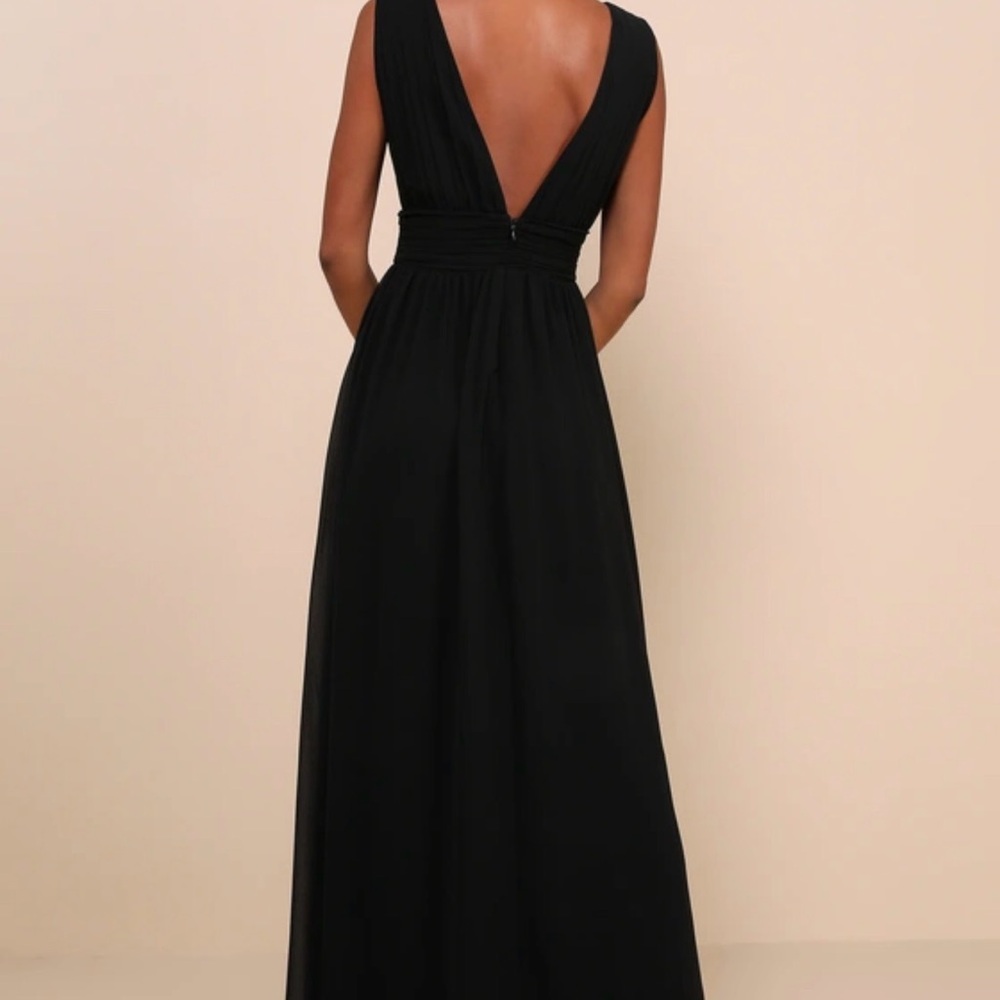 Lulu's Classic Black Maxi Dress - Picture 3 of 6